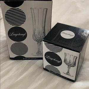 Longchamp Cristal D’Arques stemmed glasses/ flutes
